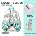 thumbnail image 4 of Gentle Giant Elephant Students Backpack Tribal Floral Design with Artistic Watercolor Baby Elephant Illustration, 4 of 5