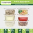 thumbnail image 2 of Freshware Plastic Portion Cups with Lids [2 Ounce, 200 Sets] Disposable Plastic Cups for Meal Prep, Salad Dressing, Jellos Shot Cups, Souffle Cups, Condiment and Dipping Sauce Cups, 2 of 4