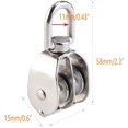 thumbnail image 2 of AVEKI 2Pcs Heavy Duty Double Wheel Swivel Lifting Pulley Block Rope Pulleys for Lifting Wheel Swivel (M15 Double) 0601M, 2 of 2