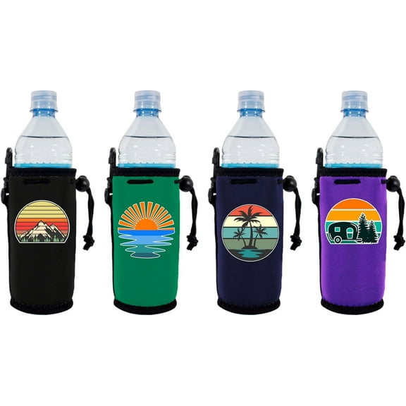 Retro Outdoor Designs Water Bottle Coolie 4 Pack Set