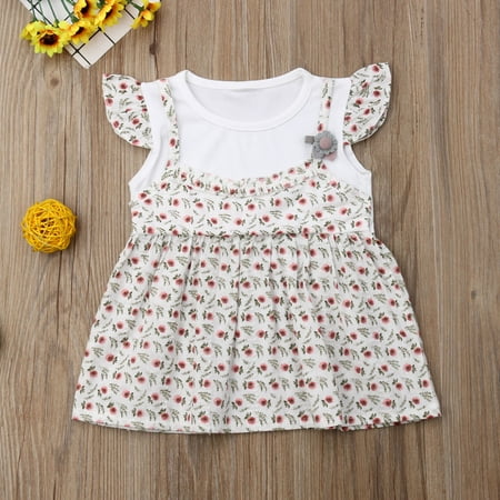 

Baby Girls Floral Dress Princess Party Summer Tutu Dresses