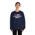 thumbnail image 4 of Algerian Wife Girlfriend Husband Boyfriend Sweatshirt Gifts Crew Neck Shirt, 4 of 5