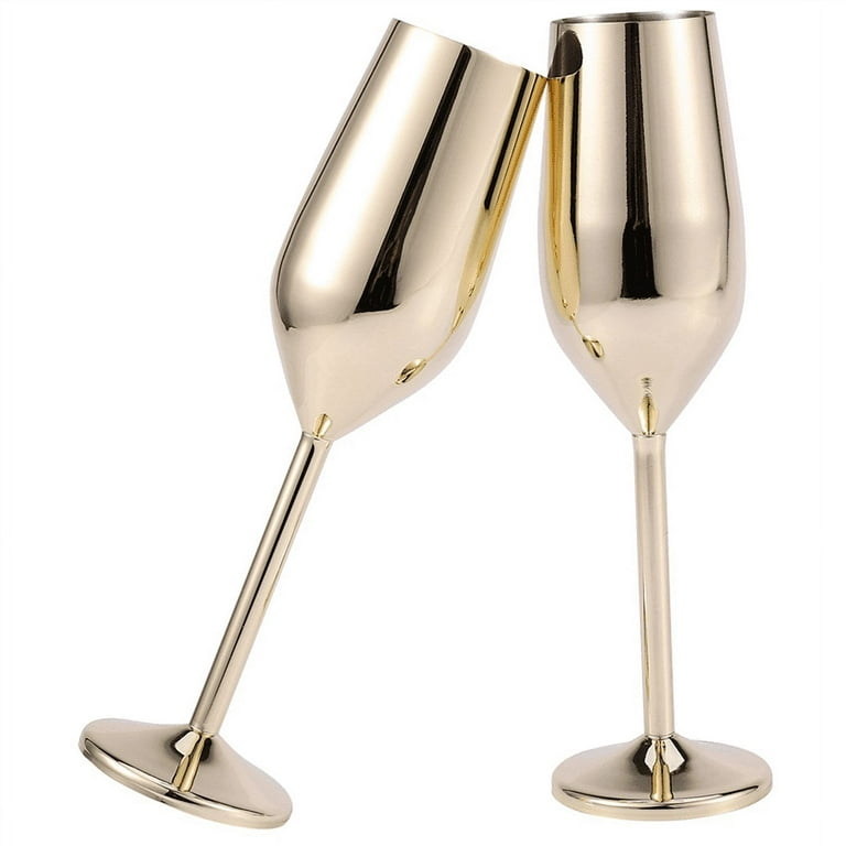 brushed gold shatterproof stainless steel champagne