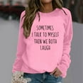 thumbnail image 2 of Women Blouses Shirt with Sleeve Pocket Hoodie Sweatshirt Women Knitted Sweater for Winter Sweaters Elderly Ladies Sweatshirts without Hood Ladies Tops Blouses Tunic Probably Late Something Pink M, 2 of 4