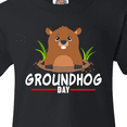 thumbnail image 4 of Inktastic Groundhog Day with Cute Groundhog Illustration Youth T-Shirt, 4 of 5