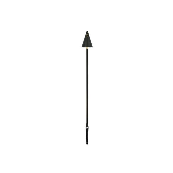 Elitco Outdoor 12V Cast Brass Torch Light 8Inch W X 24Inch High In Dark Bronze