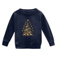 thumbnail image 3 of Falkdiz Girls Long Sleeve Shirts Winter Fashion Tops Outdoor Christmas School Crew Neck Graphic Pullover for Girls , Navy , Size: 5-6Years, 3 of 7