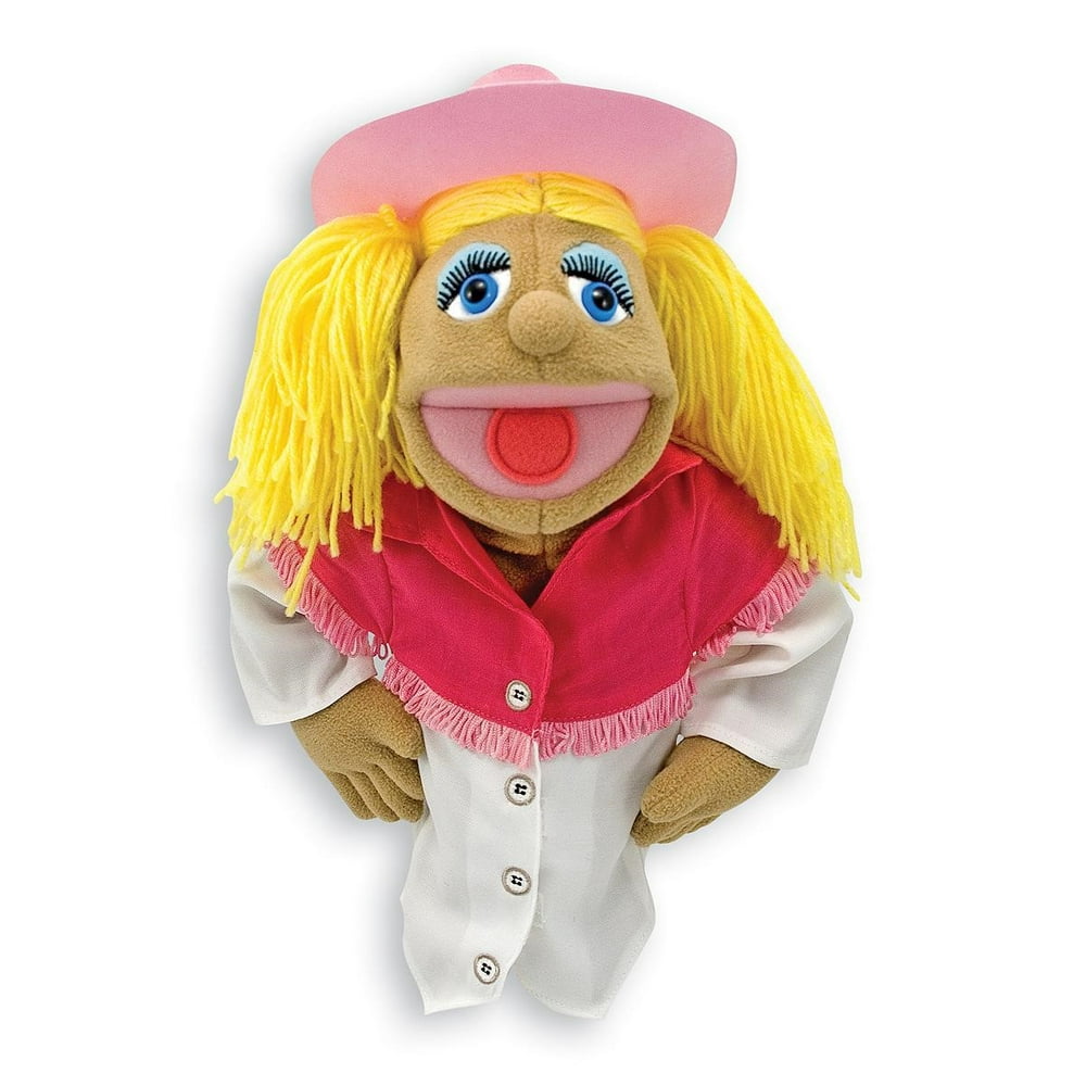 Melissa & Doug Cowgirl Puppet With Detachable Wooden Rod for Animated