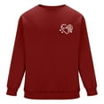 thumbnail image 5 of YOIAVAIOY Sweatshirt for Men Love Heart Graphic Print Long Sleeve Pullover Valentine's Day Sweatshirts Casual Sweatshirts Red XL, 5 of 9