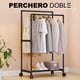 thumbnail image 2 of Perchero Rack Organizador Para Ropa Doble Kimhi Con Ruedas Portátil Perchero Para Colgar Ropa Con Estante De Almacenamiento Inferior Perchero Móvil Vertical, 2 of 5