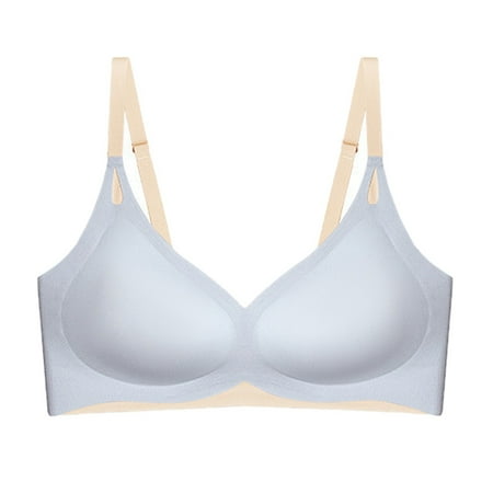 

ZMHEGW Bras for Women Summer Comfortable Traceless Anti Drop Chest No Steel Ring Thin Back Seamless Bralettes Underwear