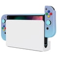 thumbnail image 4 of PlayVital AlterGrips Protective Slim Case for Nintendo Switch OLED, Ergonomic Grip Cover for Joycon, Dockable Hard Shell for Switch OLED w/Thumb Grip Caps & Button Caps - Gradient Violet Blue, 4 of 9
