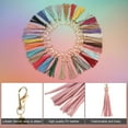 thumbnail image 4 of 10pcs PU Leather Tassels, 6" Keychain Tassel Charm Tassel with Lobster Swivel for Jewelry Making(Light Pink), 4 of 6