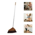 thumbnail image 5 of Wood Grain Pattern Soft Bristle Long Handle Broom for Kitchen and Indoor Use 1 Piece, 5 of 7