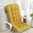 thumbnail image 3 of DeskAKBK Office Chair Cushion with Thickened Foam Support for Garden Outdoor Patio Sun Lounger, Ergonomic Seat Cushion for Office Chair, Car, Recliner, Rocking Chair - 37x17 Inches, Yellow, 3 of 6