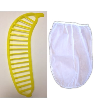 Nut Milk Pulp Almond Stainer Bag XL (1 gal) + Banana Slicer Tool
