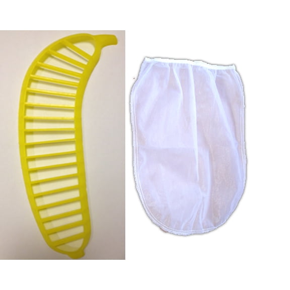 Nut Milk Pulp Almond Stainer Bag XL (1 gal) + Banana Slicer Tool