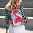 thumbnail image 5 of Disketp Tropical Flamingo Pool Float print Canvas Backpack Lightweight Travel Daypack Student Rucksack Laptop Backpack-Small, 5 of 5