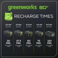 thumbnail image 3 of Greenworks PRO 80V Lithium Ion Single Port Rapid Battery Charger, 3 of 6