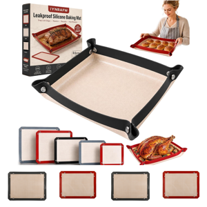Silicone Baking Mat Silicone Mat Baking Mat Silicone Baking Mats For Oven Nonstick Reusable Silicone Baking Sheet With Fastener Buttons