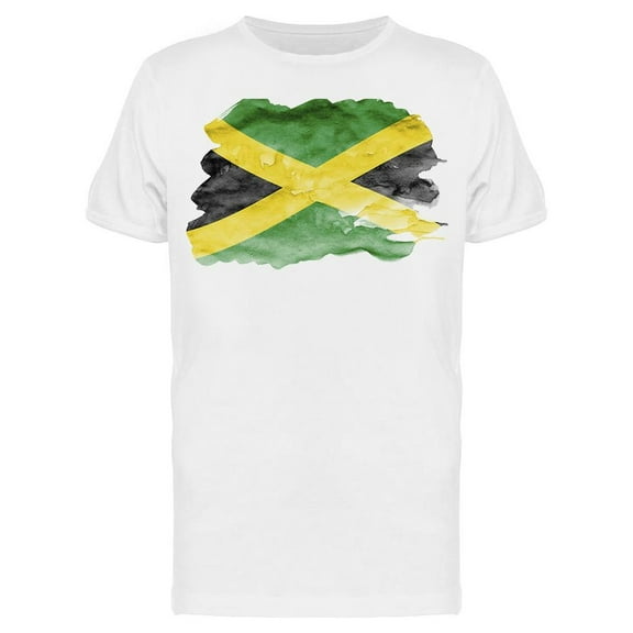 Jamaica Flag Watercolor Art T-Shirt Men -Image by Shutterstock, Male 3X-Large