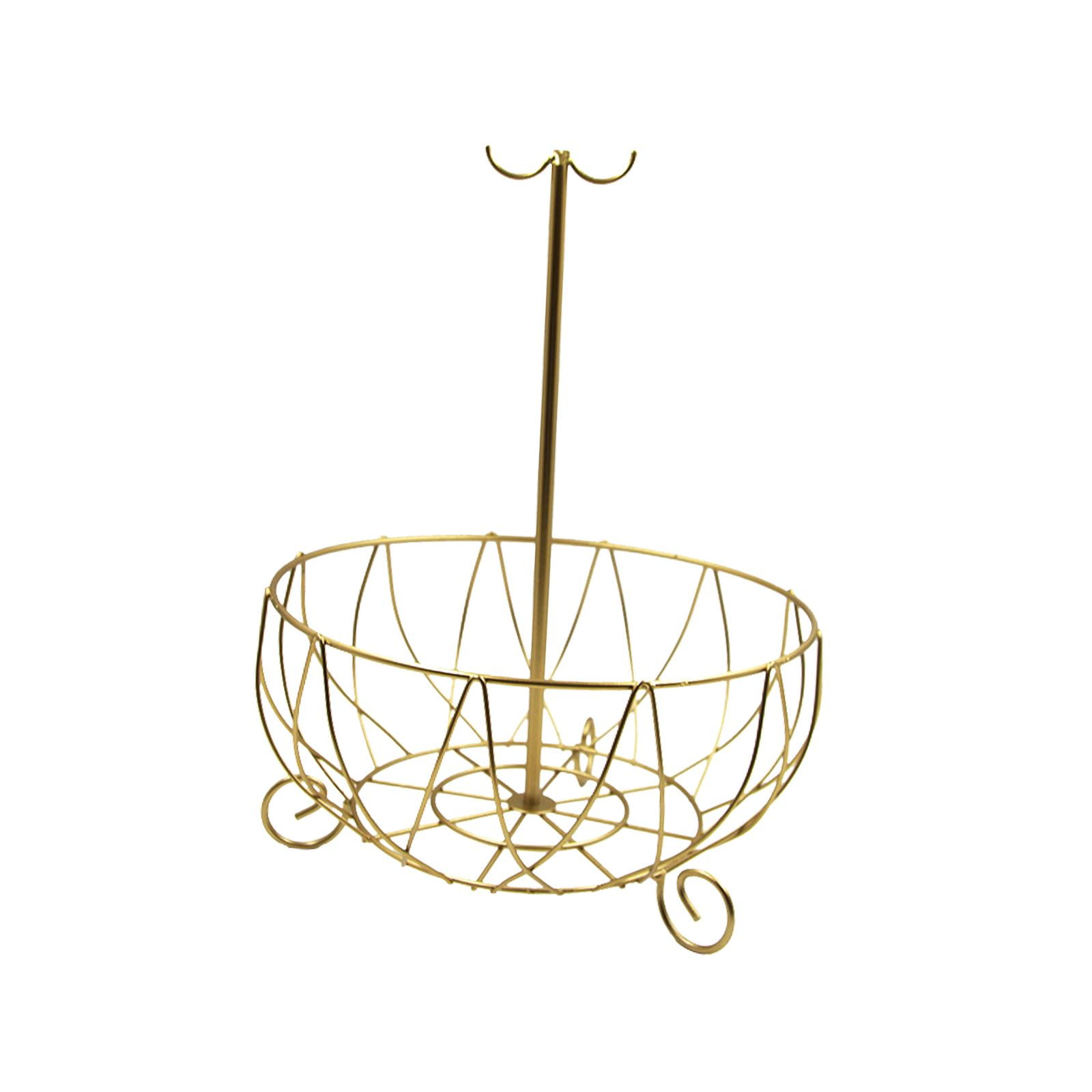 Fruit Basket with Banana Hanger for Kitchen Countertop, Fruit Storage