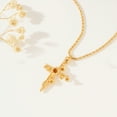 thumbnail image 6 of HolyMagic Cross Necklace for Women 18K Gold Plated Birth Flower, 6 of 9