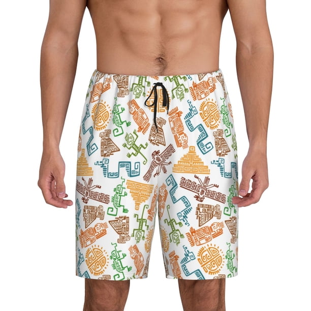 Fotbe Simple Drawing Pantalones Cortos de Pijama para Hombre, Ropa de Dormir, Pantalones de Pijama Cortos para Hombre-Medium