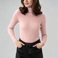 thumbnail image 4 of XRoczxe Women Ribbed Turtleneck Long Sleeve Knit Top, Slim Fit Basic Pullover, Versatile Fall Winter Layering Sweater, 4 of 8