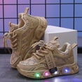 thumbnail image 2 of Xudanell Toddler Sneakers Light Luminous Shoes Slip on Baby Boy Shoes for Athletic Little Kid Platform Boys Sneakers, 2 of 7