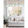 thumbnail image 5 of Spring Flowers Curtain Valances for Windows, Colorful Botanical Floral Leaves Vines Kitchen Valance Window Treatment, Light Filtering Block Curtains for Bathroom/Bedroom/Living Room 54'' x 18'', 5 of 9