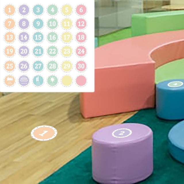 Ltdhehe 36PCS Number Markers – 4" Line Up For Classroom Floor Self Floor Stickers For Classroom Perfect For Kindergarten Preschool & Elementary Back To School