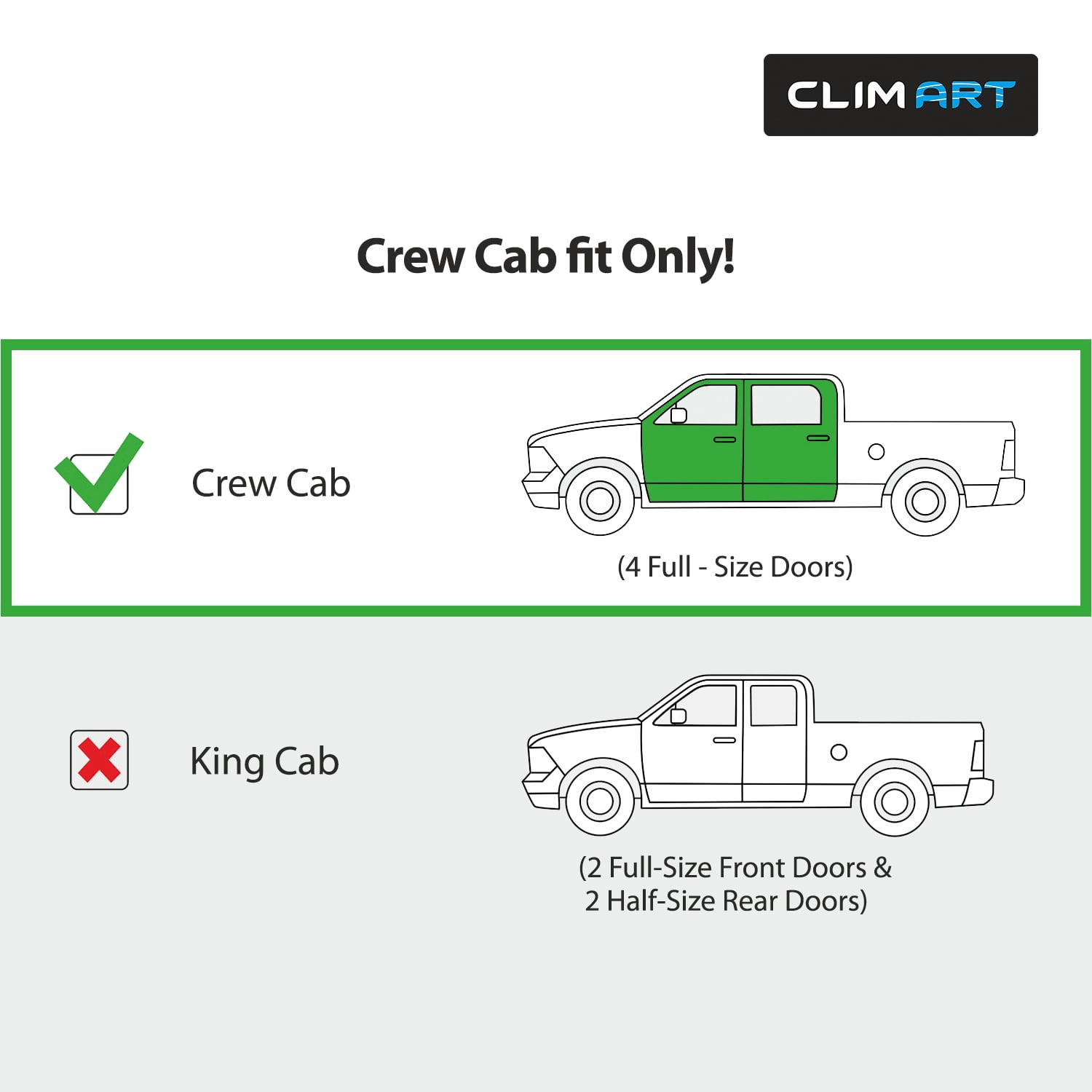 CLIM ART Incredibly Durable Rain Guards for Nissan Frontier 2022-2026 Crew Cab, Original Tape-on Window Deflectors, Vent Deflector, Window Visors, Car Accessories, 4pcs. - 422050