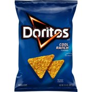 Doritos Tortilla Chips Cool Ranch Flavor Snack Chips, 9.25 oz Bag(pack of 4)