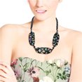 thumbnail image 3 of Stunning Mosaic Trio of Abalone Shell Medallions Statement Necklace, 3 of 5