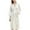 White, variant on Kaemgyyd Women Robes Soft Zipper Front House Coat 3/4 Sleeve Crew Neck Nightgown Side Slit Sleepwear Loungewear with Pockets