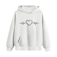 thumbnail image 5 of ATOGUTA Sweatshirt Kids- Girls Long Sleeve Pullover Top Hoodie Kids Fall Winter Sweatshirts Size 5T-15, White, 5 of 6