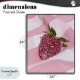 thumbnail image 4 of Stupell Industries Contemporary Glimmer Strawberry on Pink Black Framed Giclee Art, 24 x 30, by LISH Creative, 4 of 8