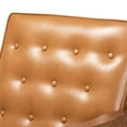 thumbnail image 5 of Bowery Hill Mid-Century Faux Leather/Wood Office Chair in Walnut Brown, 5 of 8