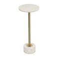 thumbnail image 4 of Sagebrook Home's Elegant Iron Marble Accent Table, 4 of 9