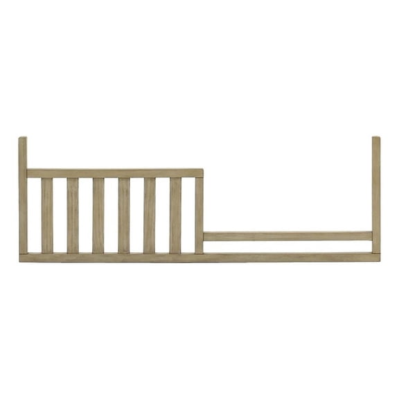 Pemberly Row Traditional Wood Toddler Guard Rail in Driftwood