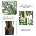 thumbnail image 3 of Kselythan 6FT Fake Tropical Palm Plant, Artificial Golden Cane Palm Tree, Pre Potted Faux Plant for Indoor Outdoor Big House Living Room Outside Patio Office Home Decor, 3 of 6