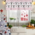 thumbnail image 6 of 2 Pack Valances for Windows, Cute Bow Cow Window Valances for Living Room/Bedroom/Bathroom, Farmhouse Cute Animals Pink Buffalo Checkered Light Filtering Kitchen Curtain Valance 42"W x12" L, 6 of 9