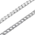 thumbnail image 6 of Real Genuine Sterling Silver High Quality AAA+ Grade 12.65 Ct. Lab Simulated Diamond 14K White Gold Finish 4mm One Row Tennis Chain Necklace 22", 6 of 6