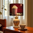 thumbnail image 6 of Movie Linen Drum Lampshades Movie Sign Black Red Modern Home Theater Room Cinema Popcorn 13"x13"x10" Light Shade for Table Lamps Floor Lamps Drum Lamp Shades Lampshade Replacement Assembly Required, 6 of 8