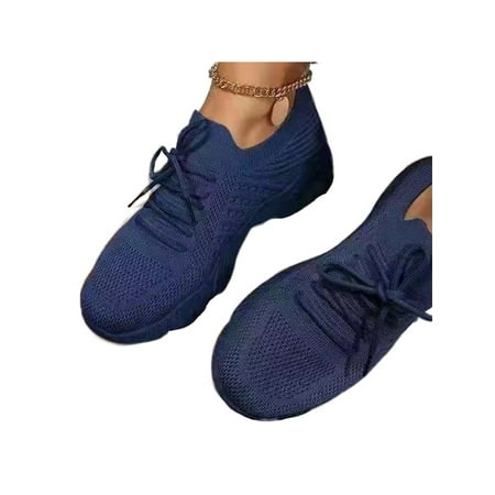 

Ymiytan Ladies Sneakers Fitness Workout Running Shoe Sport Athletic Shoes Outdoor Walking Lightweight Breathable Trainers Blue 6