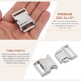 thumbnail image 3 of Hebilla de Liberación Lateral Rápida de 3/4 Pulgadas Uxcell, Clips de Reemplazo de Metal para Correas de Mochila y Collares de Perro Plata, 2 paquetes, 3 of 7