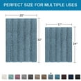 thumbnail image 3 of PrimeBeau Thick Chenille Striped Bath Rug Set, Non Slip(32 x 20 Plus 24 x 17 inch), Stone Blue Color, 3 of 7