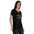 thumbnail image 2 of Inkmeso Caffeinated & Vaccinated Funny Pro-Vaccine Womens Top Cotton T-shirt, 2 of 9