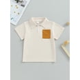 thumbnail image 2 of Bagilaanoe Little Boys T-shirt Short Sleeve Contrast Color Shirts 3T 4T 5T 6T 7T Kids Summer Casual Tops, 2 of 8